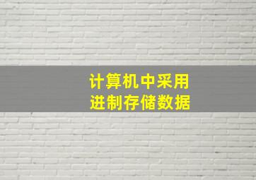 计算机中采用 进制存储数据